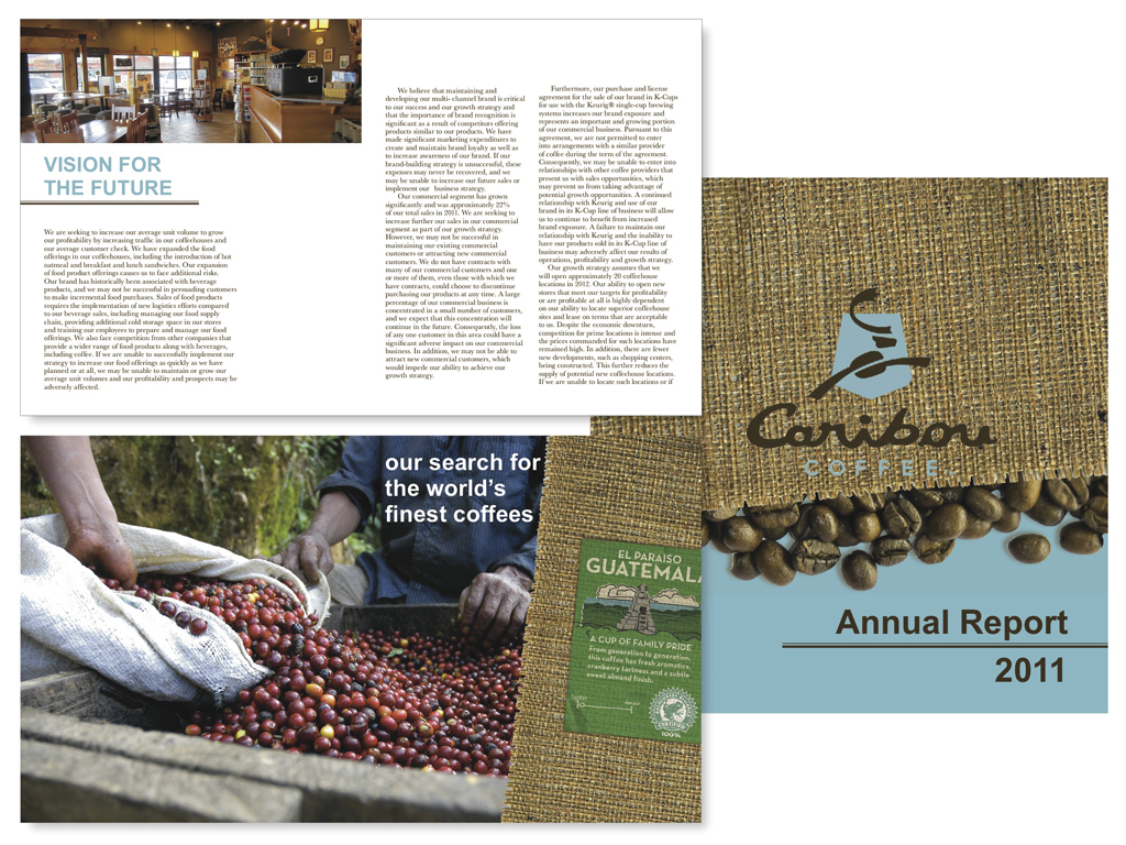 work sample-Caribou Coffee Annual Report