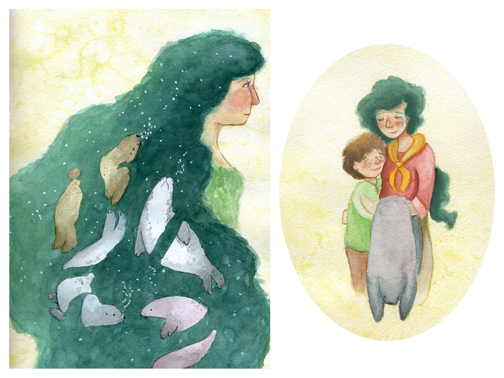 work sample-Selkie and the Fisherman, a children's book