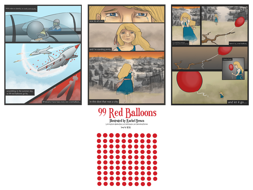 work sample-99 Red Balloons, a graphic novel