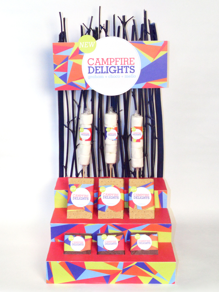 work sample-Campfire Delights point of purchase display