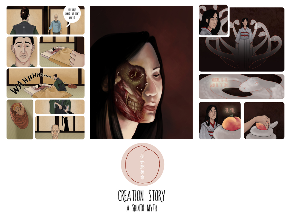 work sample-Shinto Myth, a graphic novel
