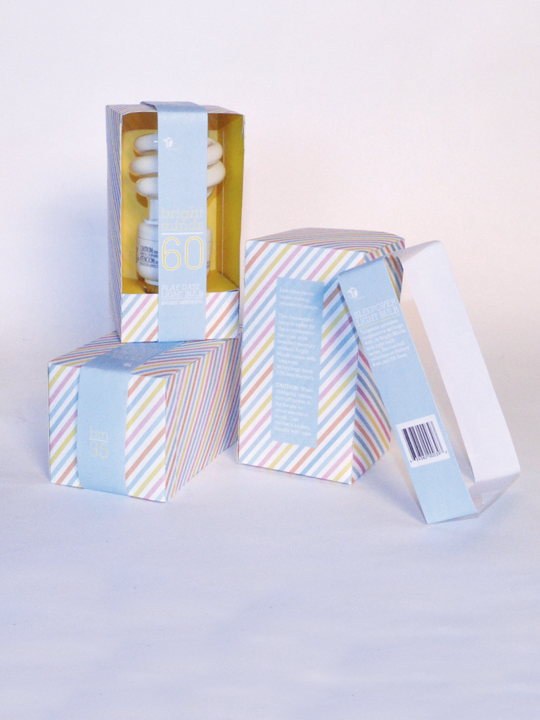 work sample-Bright Minds lightbulb packaging